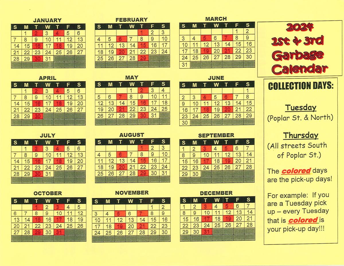 Garbage Calendar